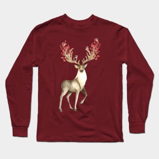 Deer and bullfinches Long Sleeve T-Shirt